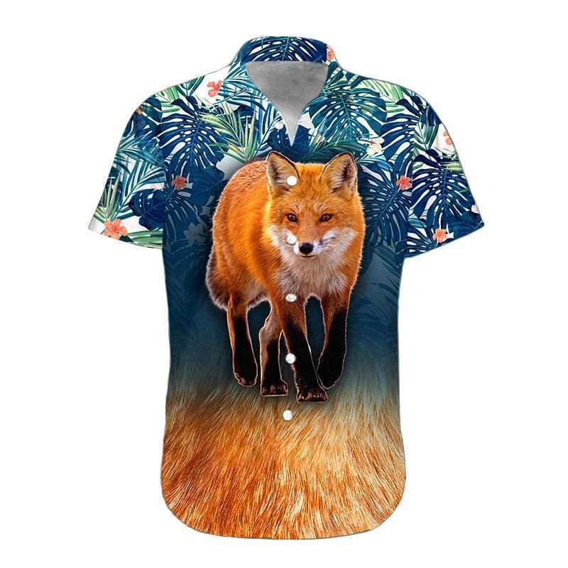 3D Fox Aloha Hawaiian Shirt Colorful Short Sleeve Summer Beach Casual Shirt For Men And Women