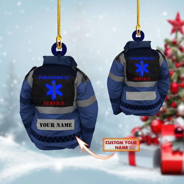 Custom Shaped Ornament – Emt – Paramedic (Blue) – Pth98 Christmas Ornament