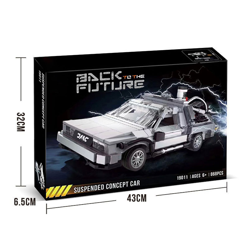 Back To The Future DeLoreaned Racing Car DMC-12 Time Machine 10300 Creative Expert Moc Brick Technical Model Building Blocks Toy alx