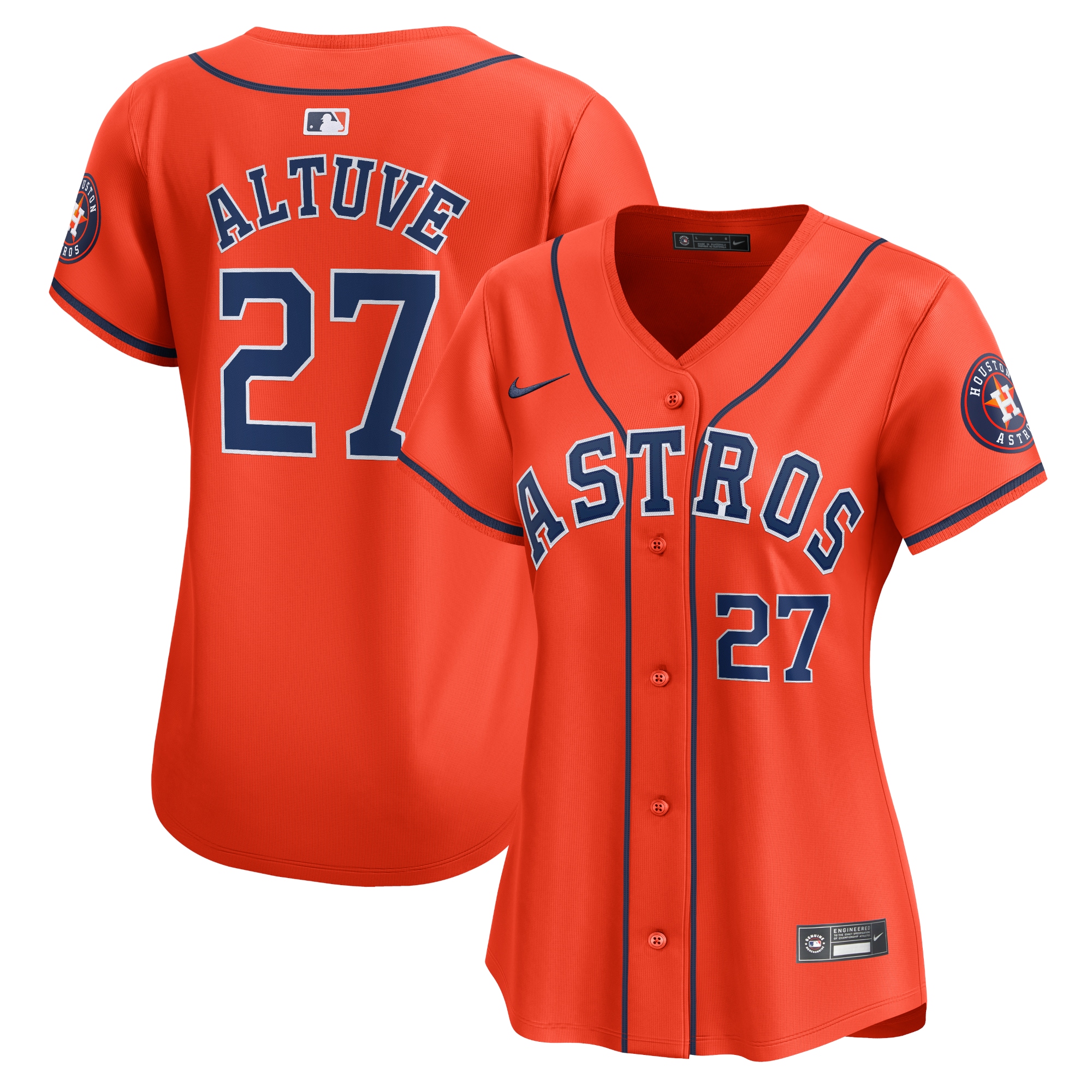 Jose Altuve Houston Astros Women's Alternate Limited Player Jersey  Orange