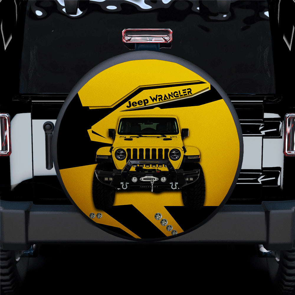 Yellow Jeep Car Spare Tire Covers Gift For Campers