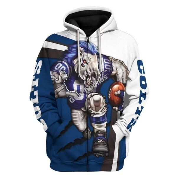 Gearhomies Personalized Unisex Tracksuit Hoodies Indianapolis Colts Football Team 3D Apparel