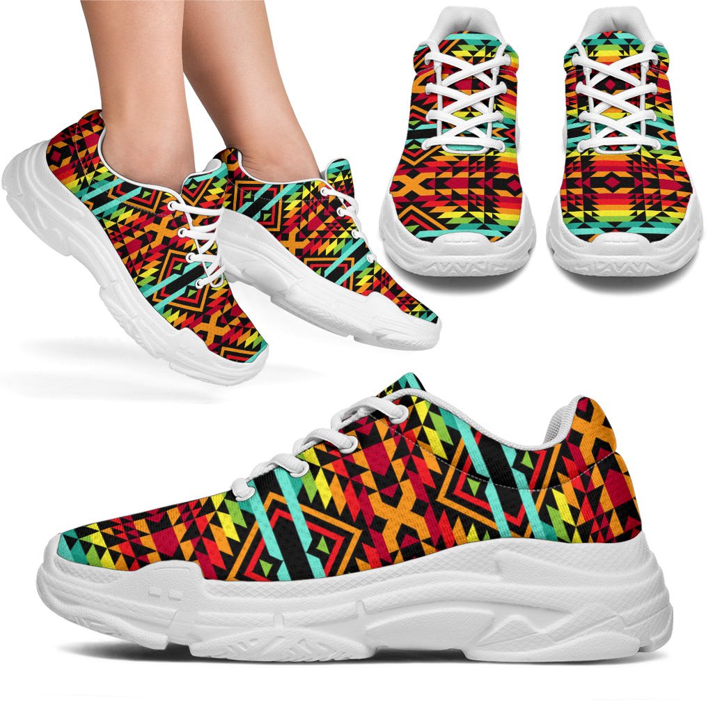 Kente Red Design African Print Chunky Sneaker Art 696