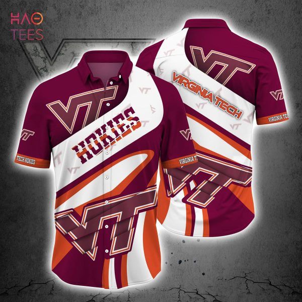 NCCA Virginia Tech Hokies Maroon White Hawaiian Shirt