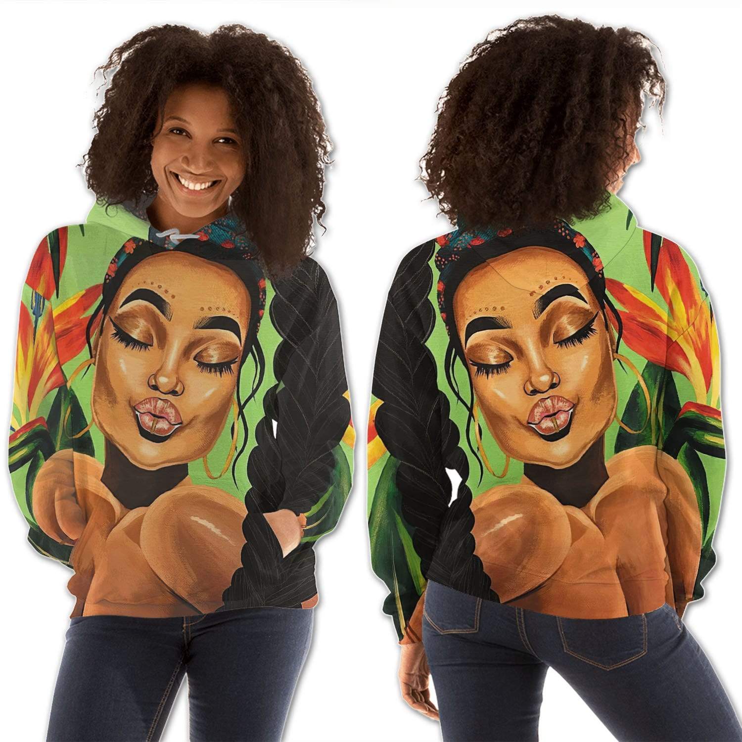 African American Hoodies Beautiful Black Afro Lady Black History Shirt