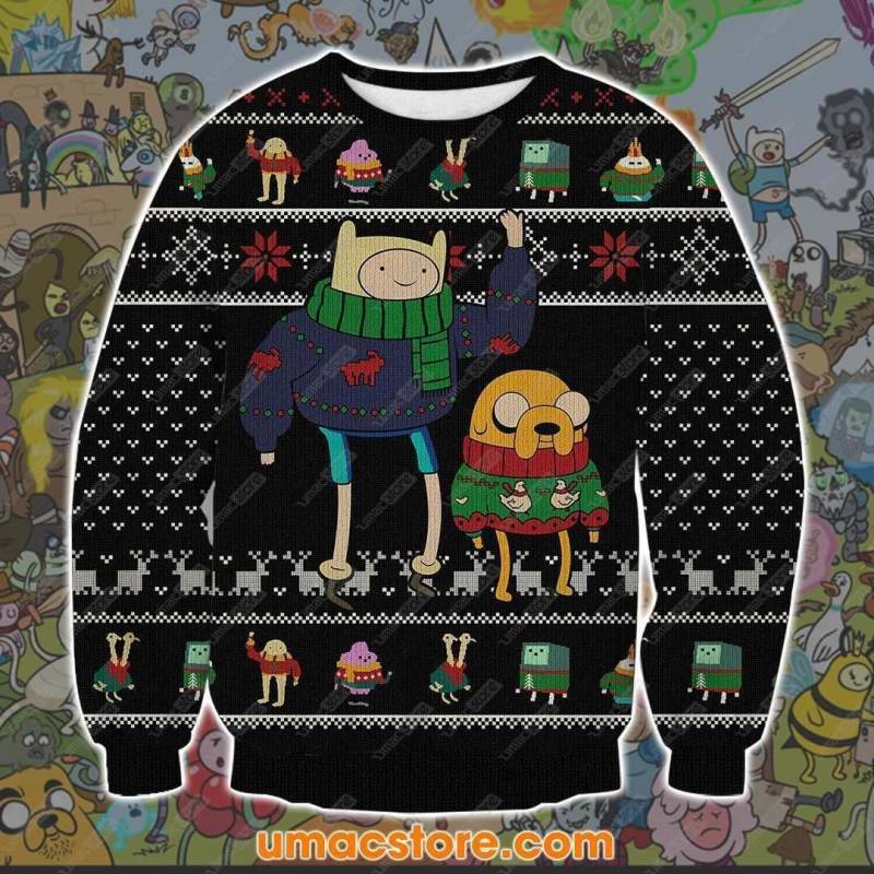 Adventure Time V4 3D Print Ugly Christmas Sweatshirt