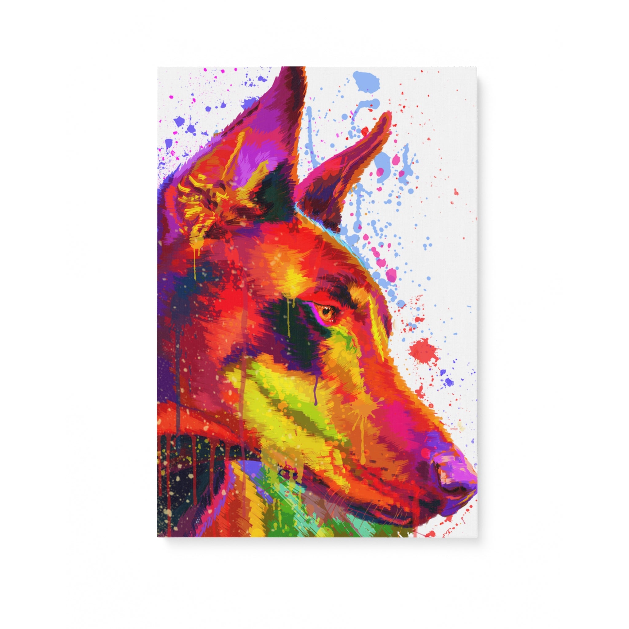Doberman Vertical Color – Matte Canvas
