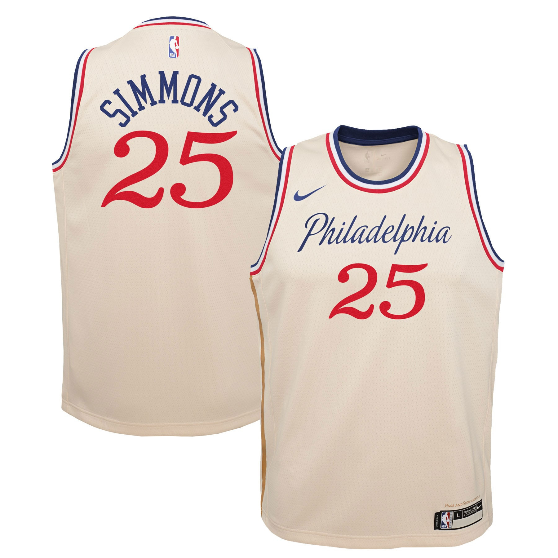 Ben Simmons Philadelphia 76ers Swingman Jersey Cream – City Edition NBA