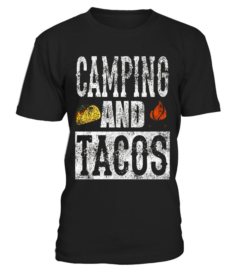 Camping and Tacos Funny Taco Distressed  T-Shirt – Limited Edition T shirts C-N247F