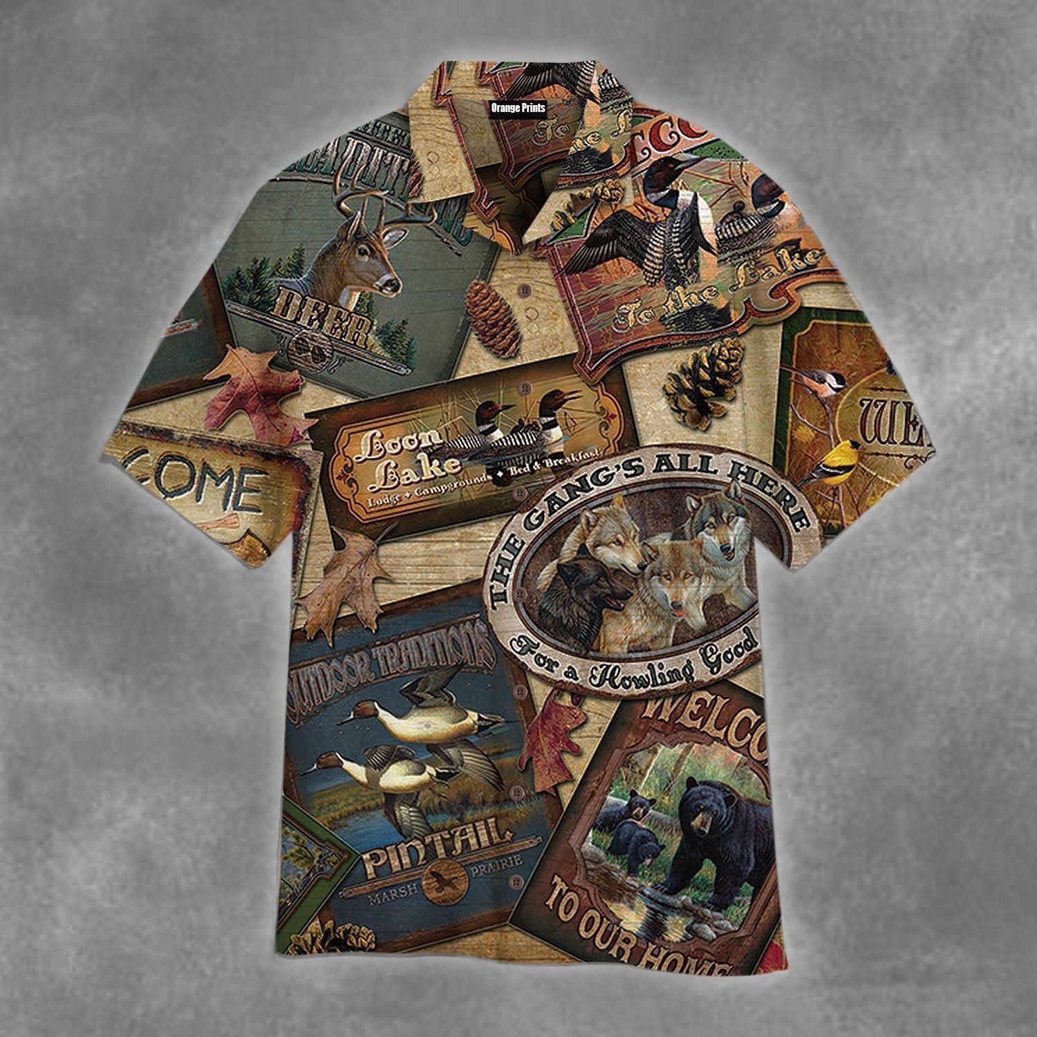 Cabin Sign Collage Hawaii Shirt For Men Women Ha70951