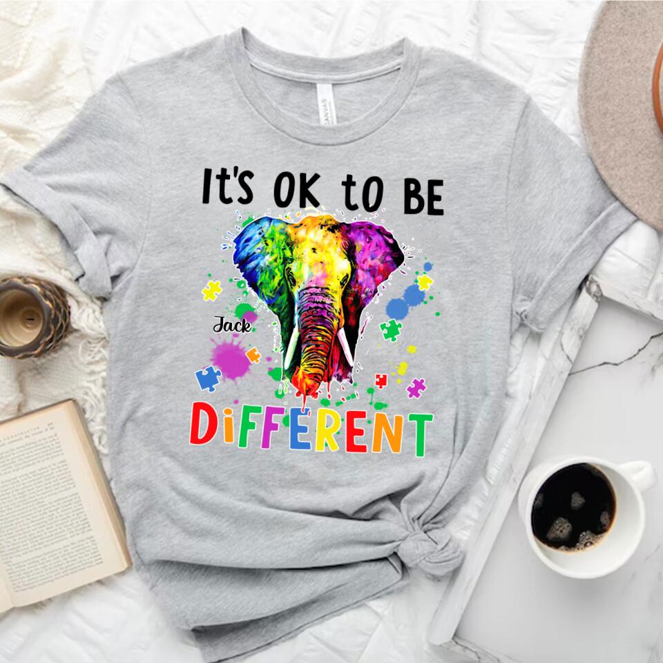 Personalized Elephant T Shirt – Gifts To Buy Myself – It’S Ok To Be Different Shirts