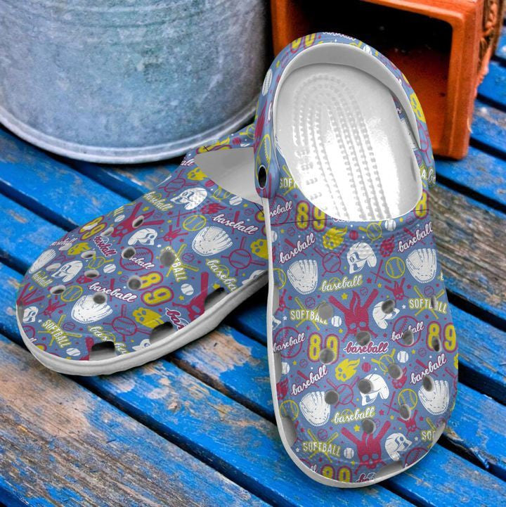 Baseball Seamless Pattern Sku 159 Crocss Clog Shoes