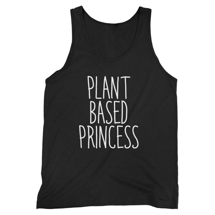 Plant Based Princess Funny Vegan Vegetarian Plant Eater Animal Right Man’s Tank Top Mens