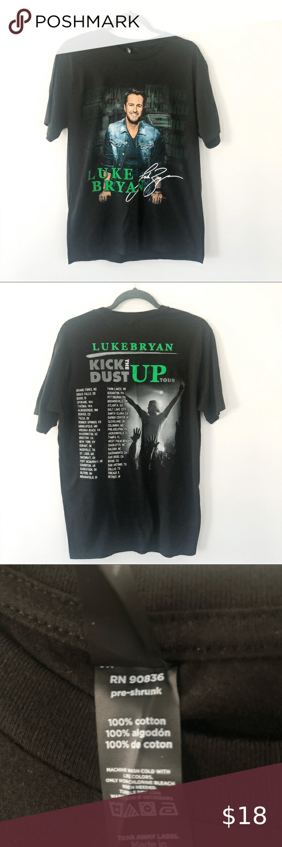 Luke Bryan Kick The Dust Up Band Tour Tee Luke Bryan Tour Shirtgraphic Tee With Conce Shirt