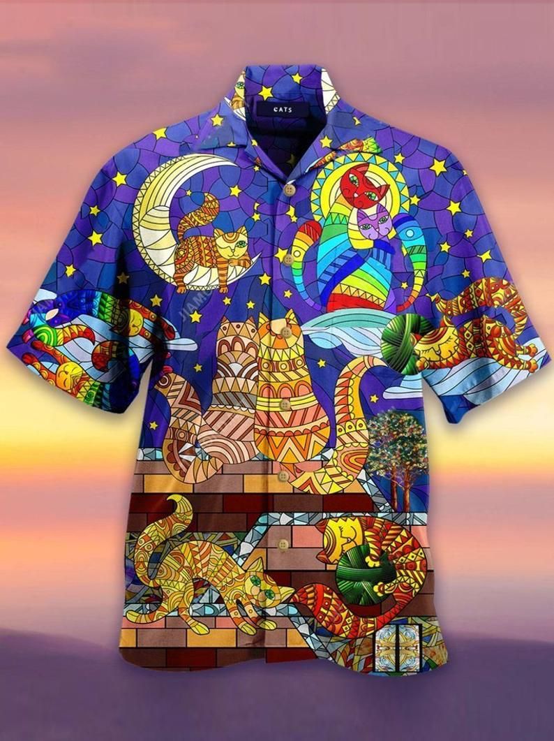 Cat Multicolor Amazing Design Hawaii Shirt Ha31787