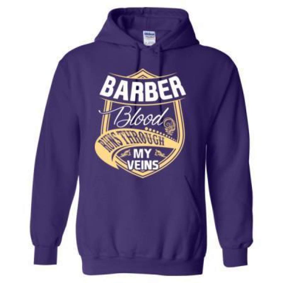 AGR Barber Blood Runs Through My Veins – Heavy Blend™ Hooded Sweatshirt