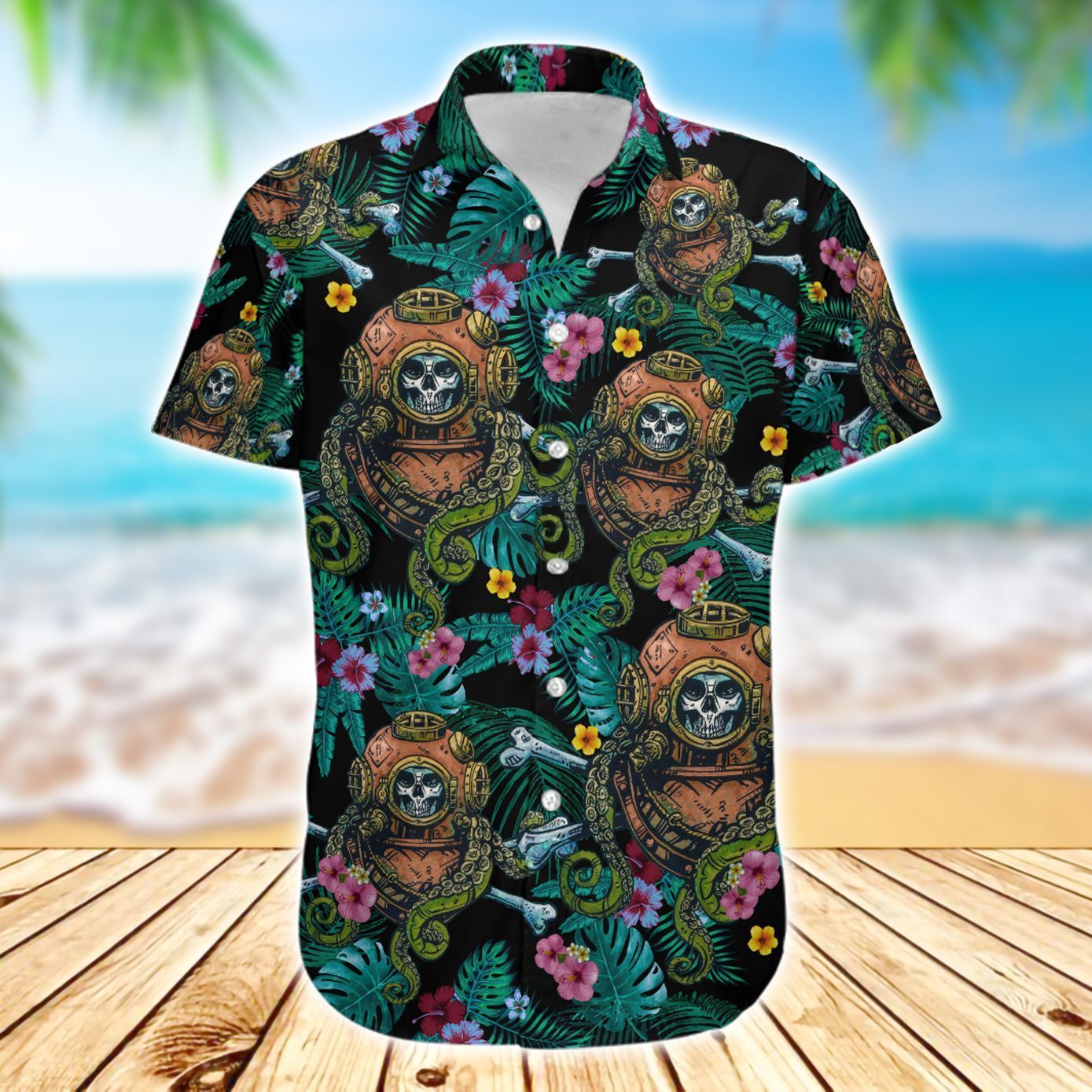 High Quality Diving Helmet Hawaii Shirts Ha17396