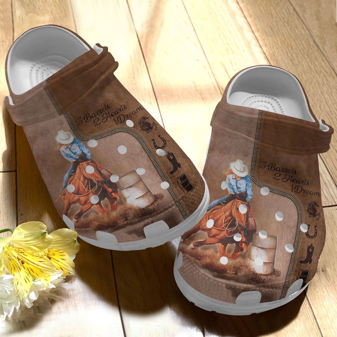 Barrel Racing Personalize Clog, Custom Name, Text, Fashion Style For Women, Men, Kid, Print 3D 1 Dream