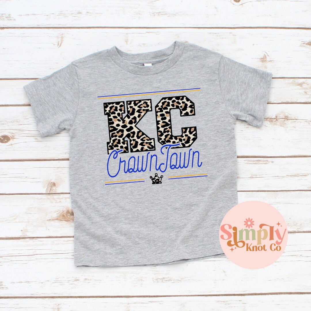 Kids KC Crown Town Baseball Shirt, Kansas City Baseball Shirt for Youth, Toddler Kansas City Shirt, Kansas City Tshirt, Kansas City Tee