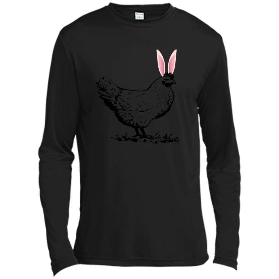 Chicken Hen Easter Bunny Rabbit Ears Funny T-Shirt Tee Long Sleeve Moisture Absorbing Shirt