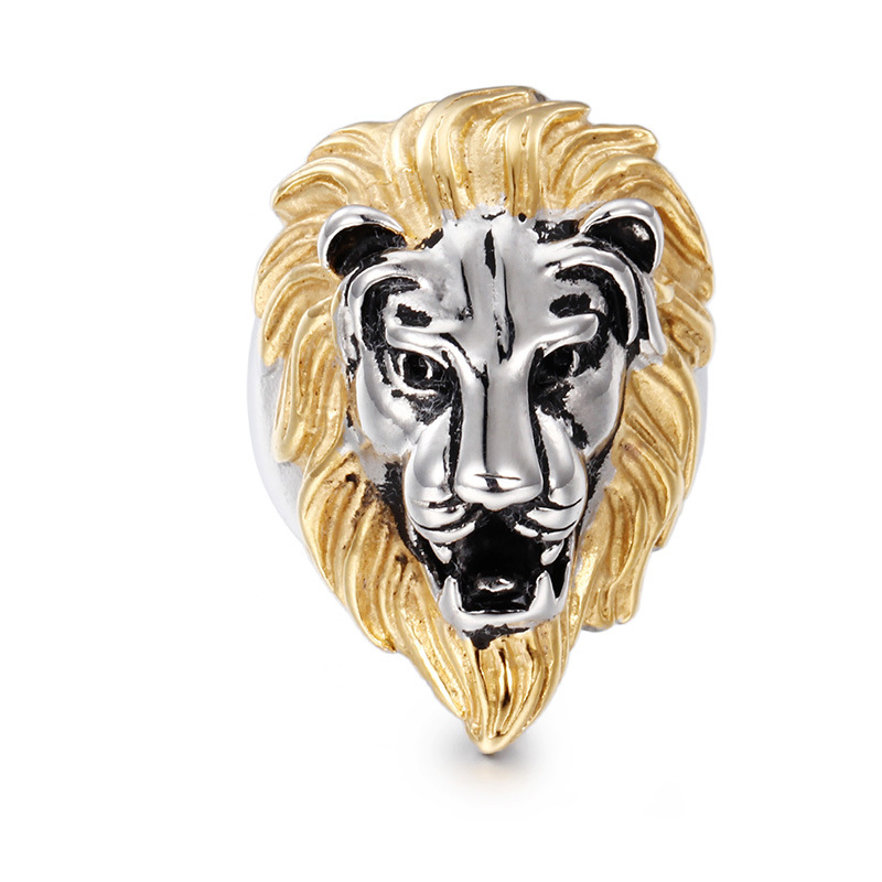 Europe And The United States Stainless Steel Ring Men 'S Jewelry Wholesale Domineering Lion Head Alx Teebeepro Design Foryou