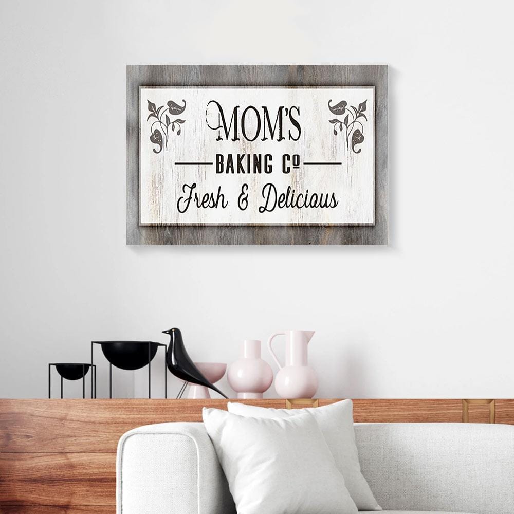 Canvas Prints Mom Backing Co Fresh & Delicious Wood Frame Kitchen Canvas Wall Art Home Decor