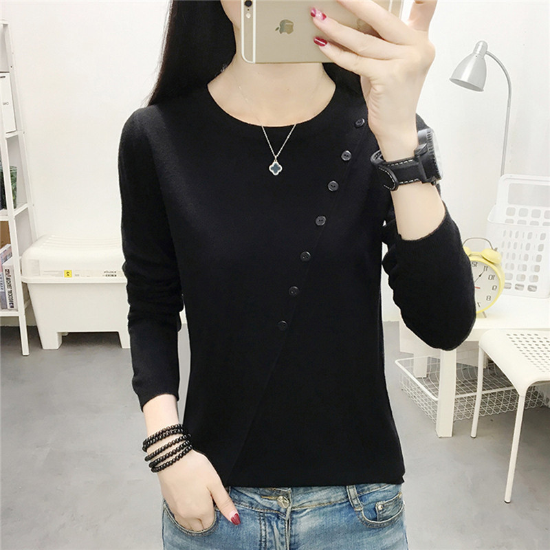 Casual Sweaters 2022 Korea Style Girl’s Knitted Sweater Slim Knittshirt Autumn Winter Pullover Women Sweater Basic Shirt Tops alx