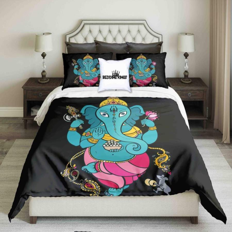 Bright Colour Elephant Bohemian| Kings 3D Customize Bedding Set Duvet Cover SetBedroom Set Bedlinen