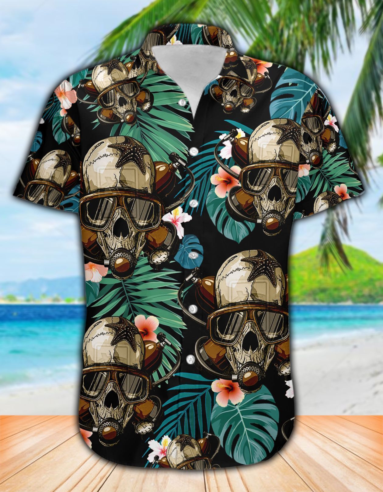 Buy Skull Diving Hawaii Shirts Ha41672