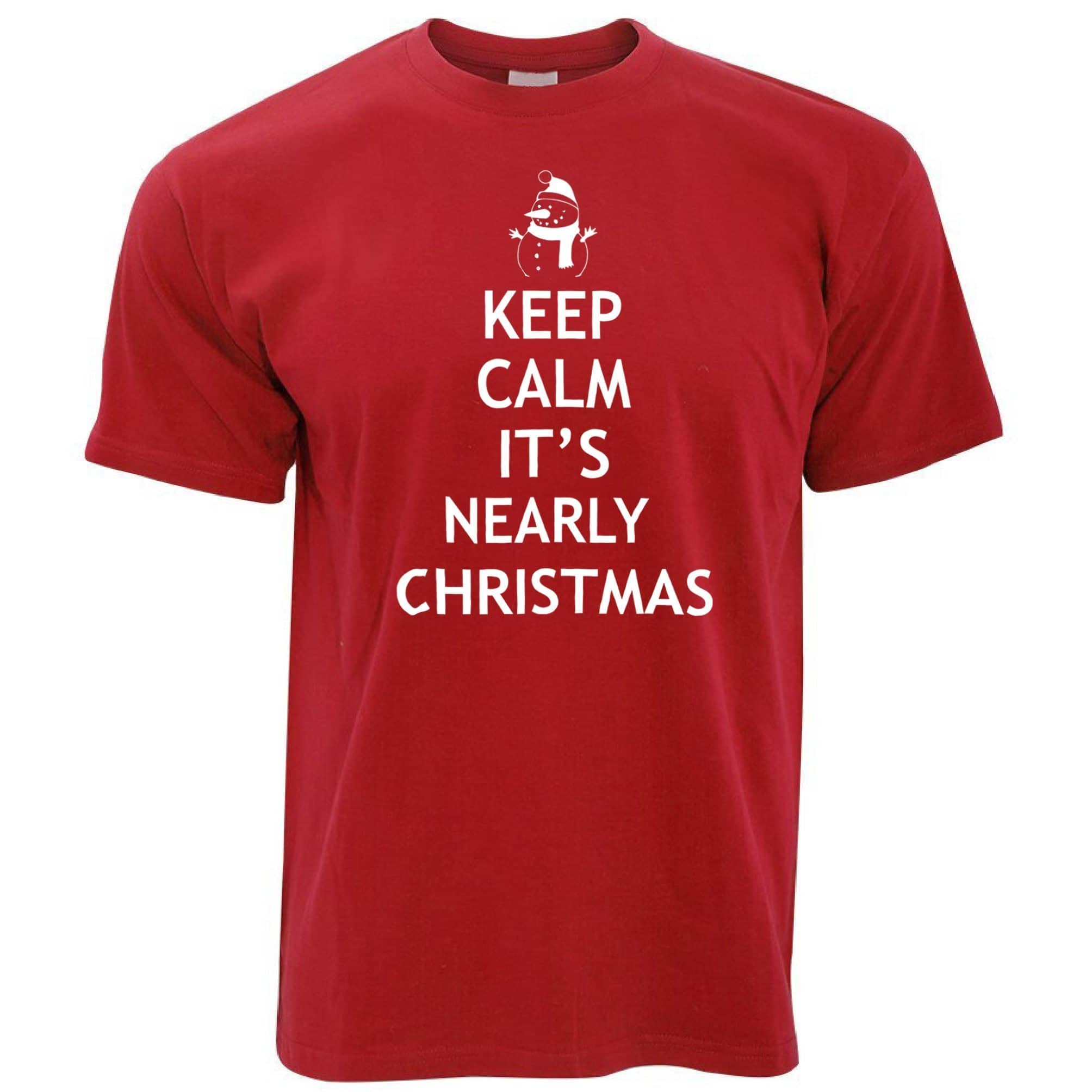 Christmas T Shirt Keep Calm It’s Nearly Xmas