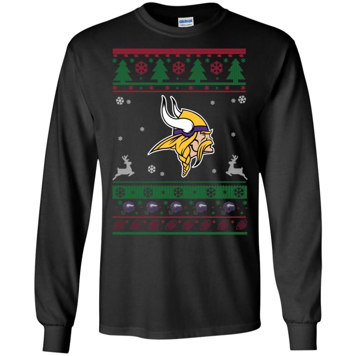 Minnesota Vikings Logo Football Teams Ugly Christmas Sweater Men Long SLeeve Shirt