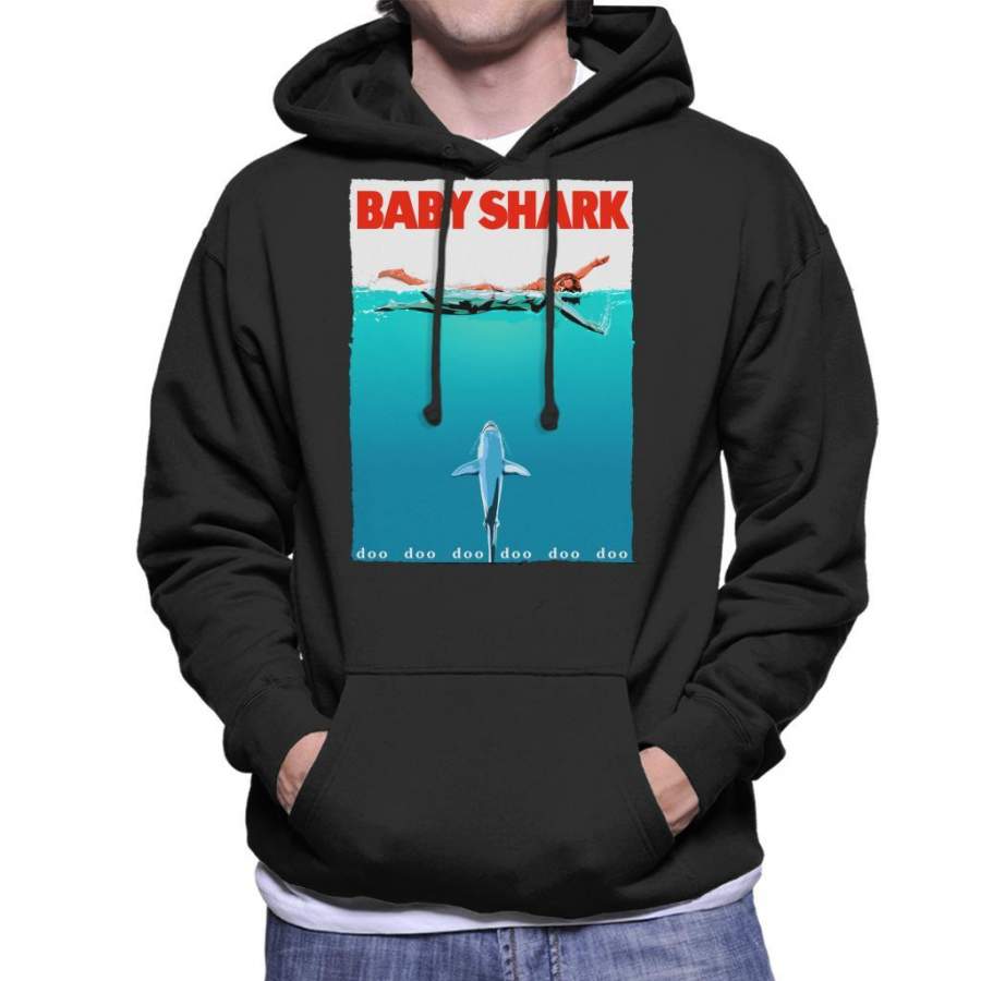 Baby Shark Jaws Parody Men’s Hooded Sweatshirt