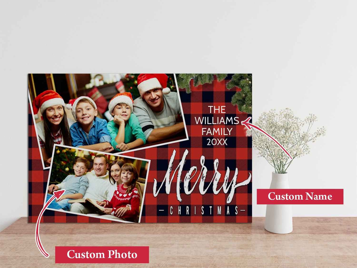 ViticStore™ Personalize Picture Canvas, Capture The Memories – Christmas canvas for decor, family gift, home decor, christmas gift