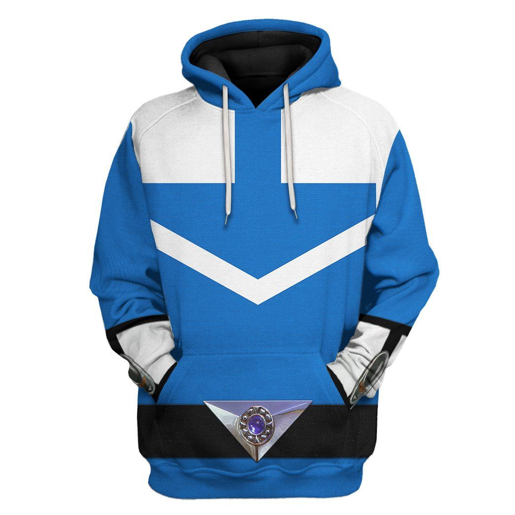 3D Blue Power Rangers Time Force Tshirt Hoodie Apparel
