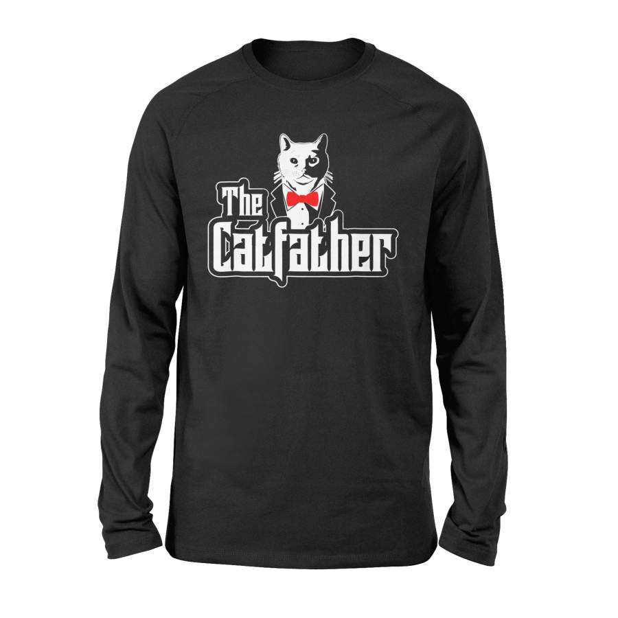 The Catfather T Shirt I Feline Cats Tee I Kitten – Standard Long Sleeve