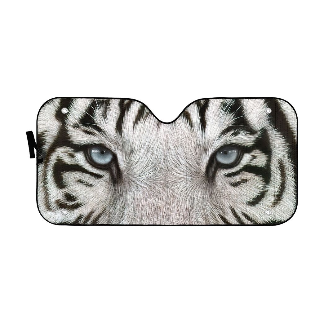 Alohazing 3D White Tiger Eyes Car Sunshade