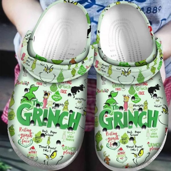 Grinch Christmas Gifts Adults Kids Crocs Shoes Crocband Clog For Men Women Ht