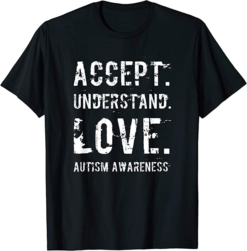 Accept Understand Love Autism Awareness Vintage T-Shirt