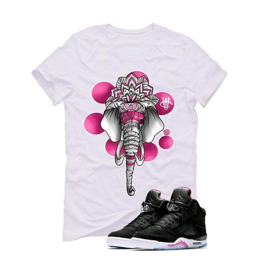 Air Jordan 5 GS Deadly Pink White T (ELEPHANT) T-shirt