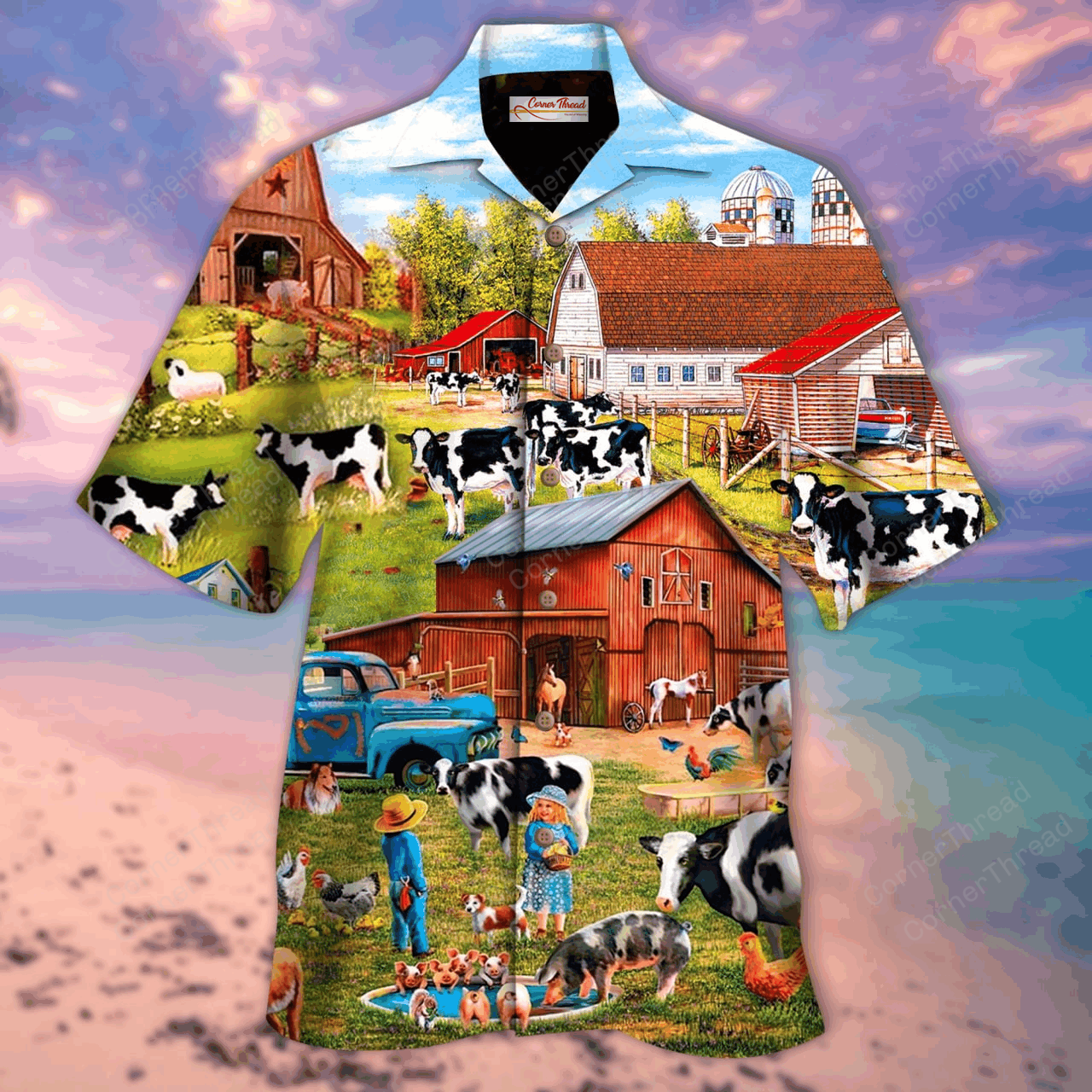 Cow Dairy Farm Make Me Happy Hawaiian Shirt Ha39546