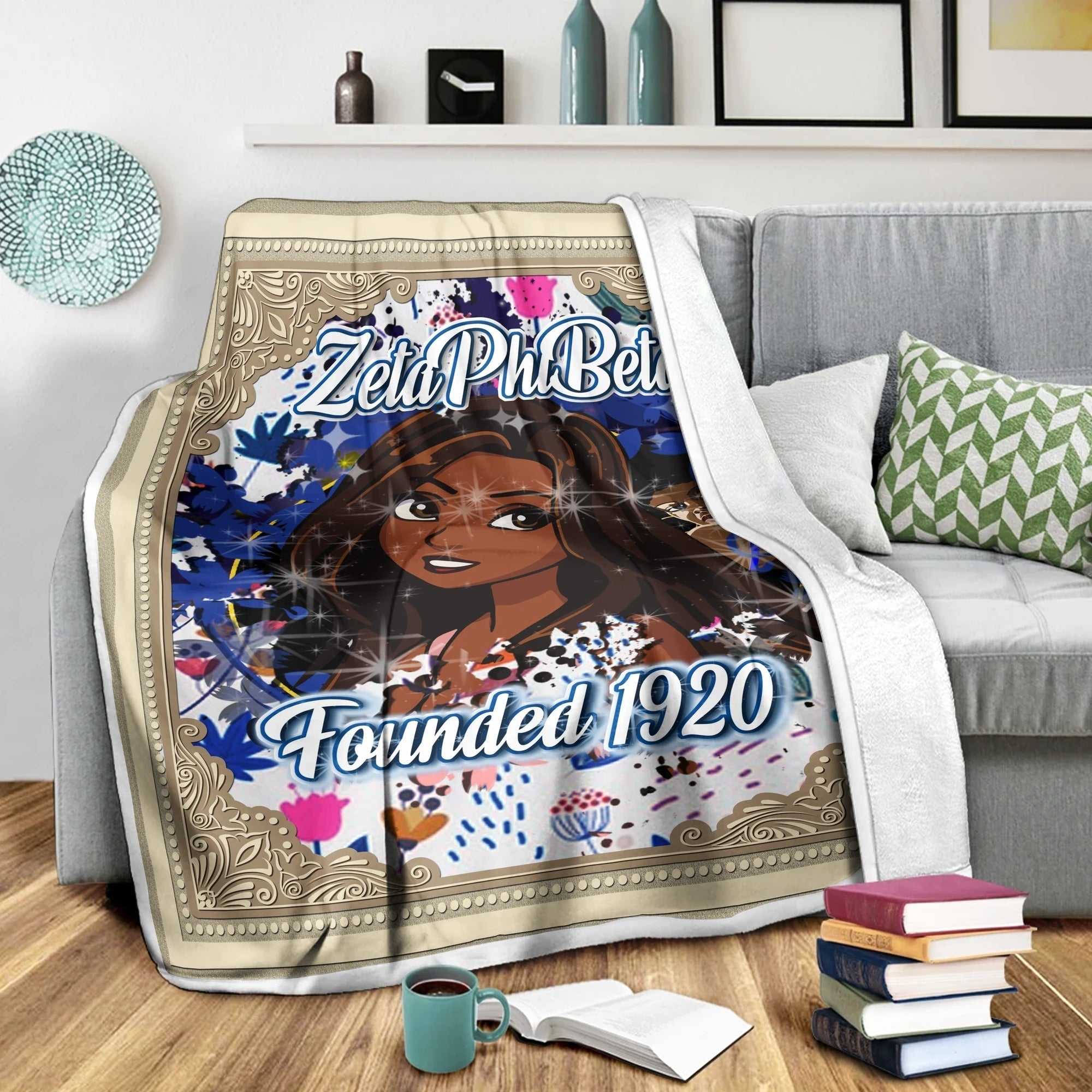 Wonderprint Blanket Zeta Phi Beta Shining Girl Premium Blanket Lt10