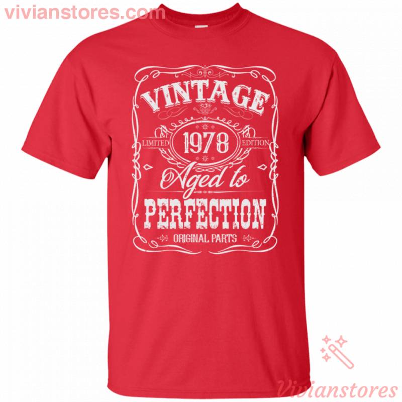 Vintage 1978 Age to Perfection Birthday TShirt Tepchase Store