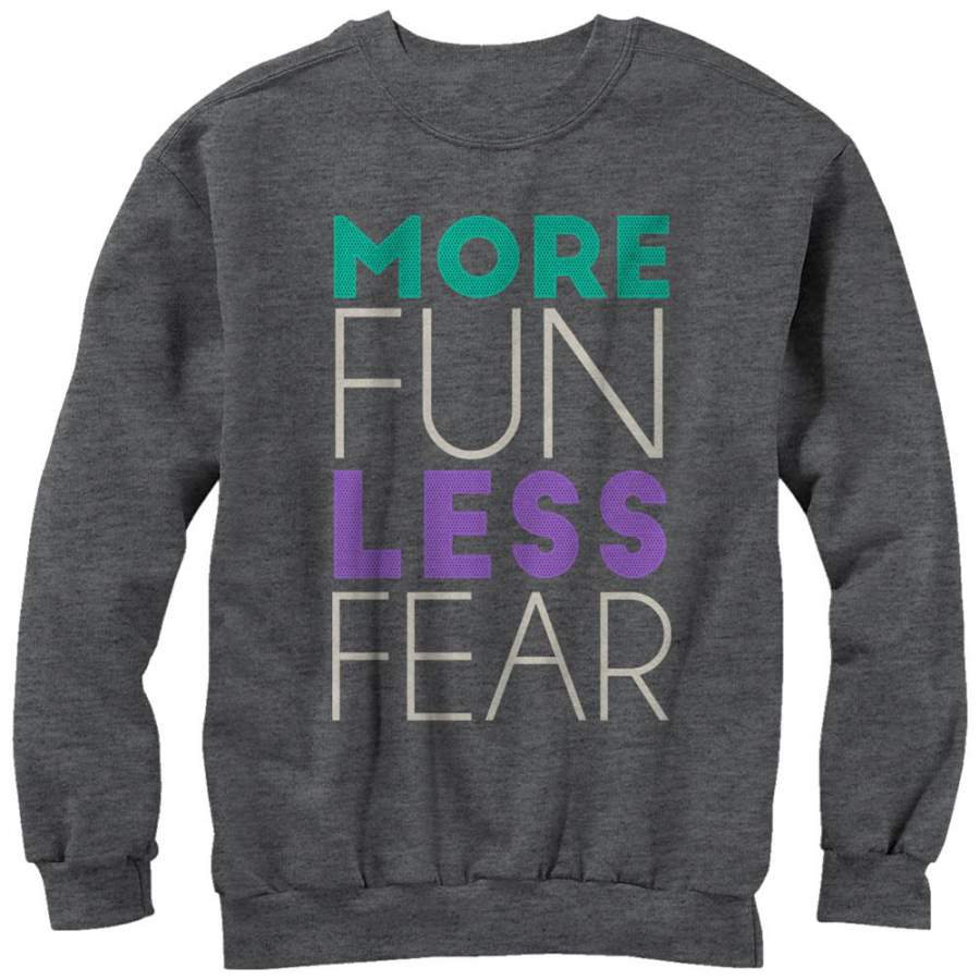 CHIN UP Women’s More Fun Less Fear  Sweatshirt Charcoal Heather