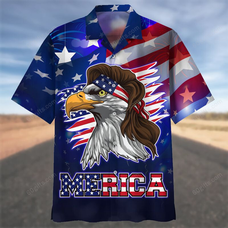 3D Hawaiian Shirt, Hoodie, Zip Hoodie, Hoodie Dress, Sweatshirt Eagle Independence Day Usa Flag All Over Print