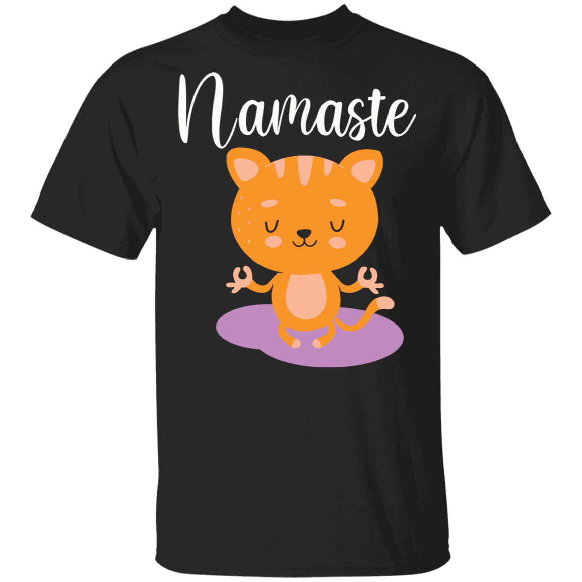 Cat Namaste Yoga T-Shirt Cute Kitten Yoga Meowmaste Shirt For Cat Lover, Gift For Yoga Lover