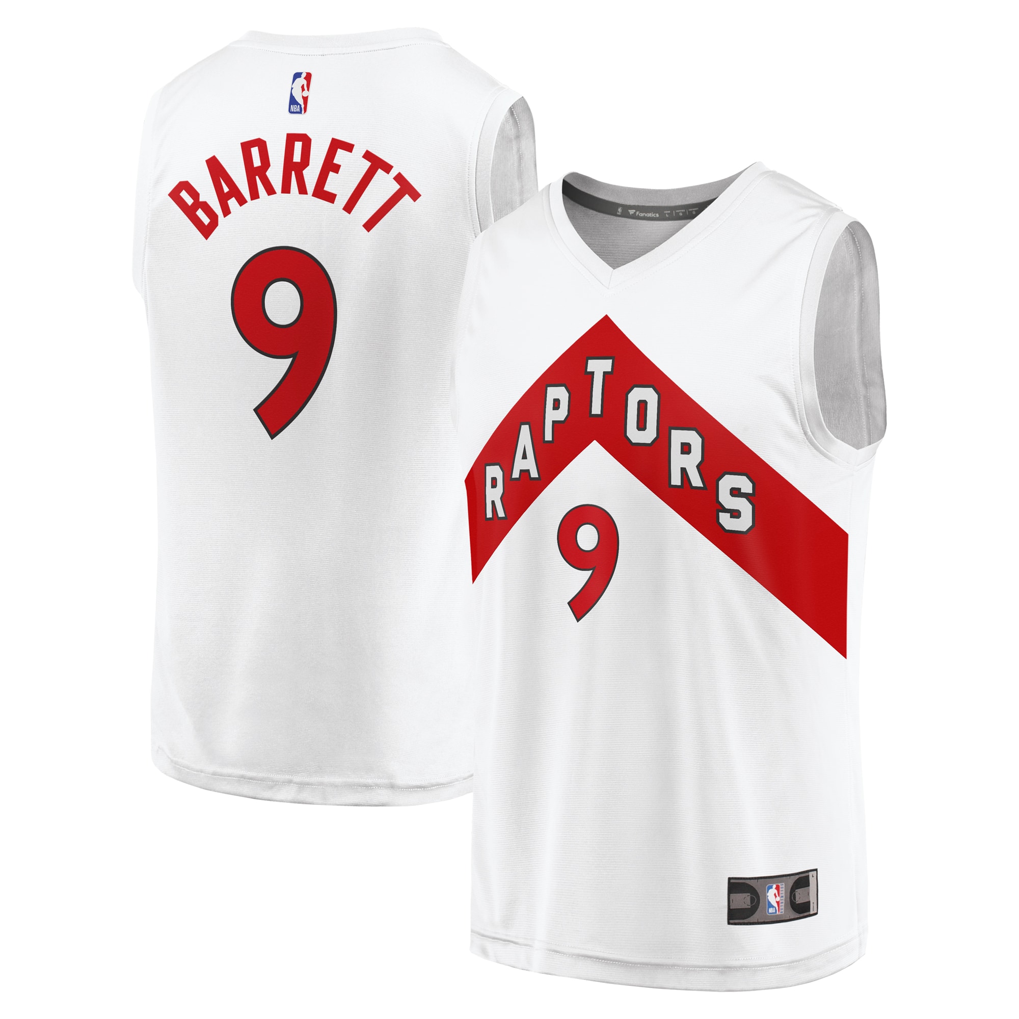 RJ Barrett Toronto Raptors Branded Fast Break Player Jersey – Association Edition – White