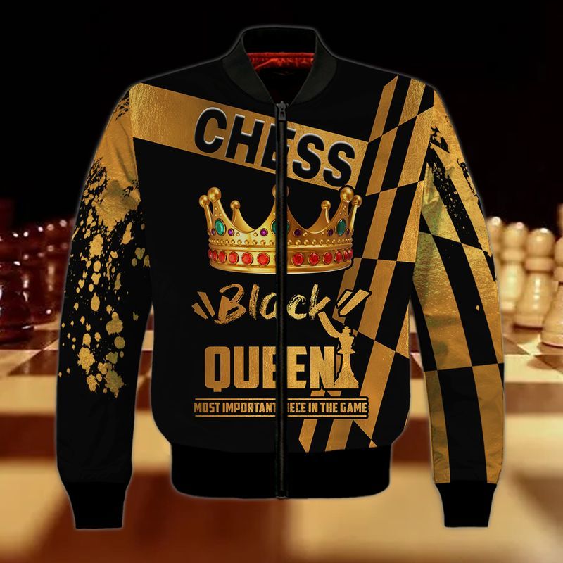 Black Queen Cool 3D Full Print Bomber