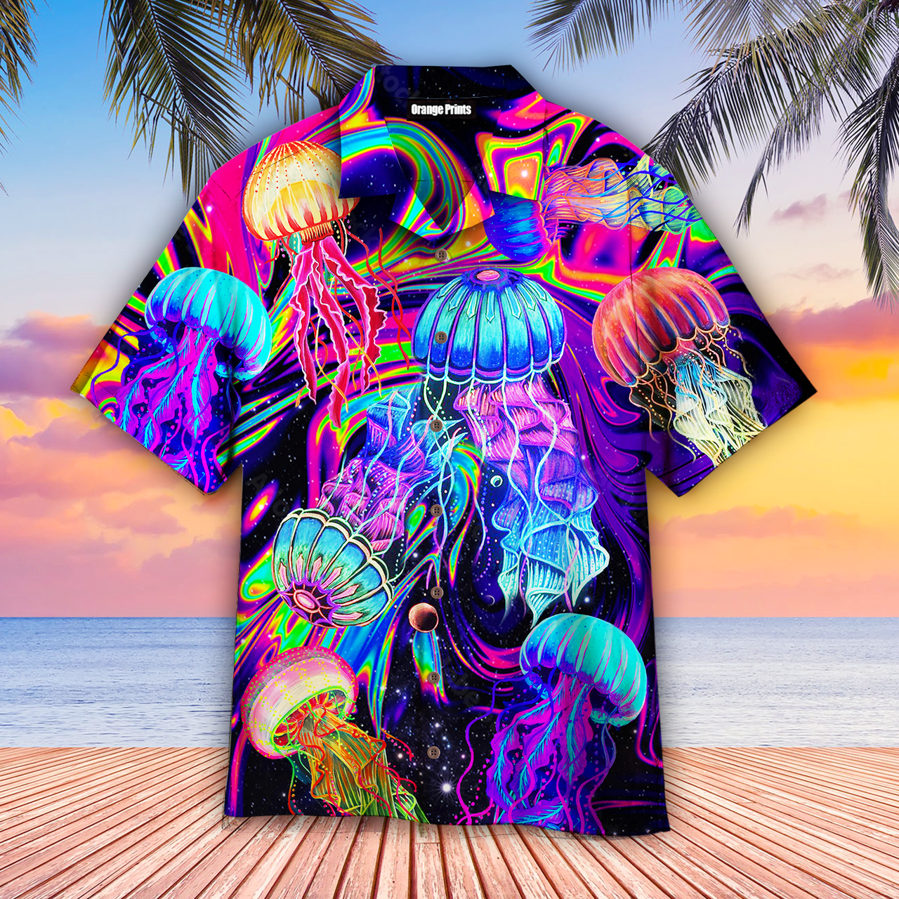 Rainbow Jellyfish Colorful Aloha Hawaii Shirts For Men Women Ha102344