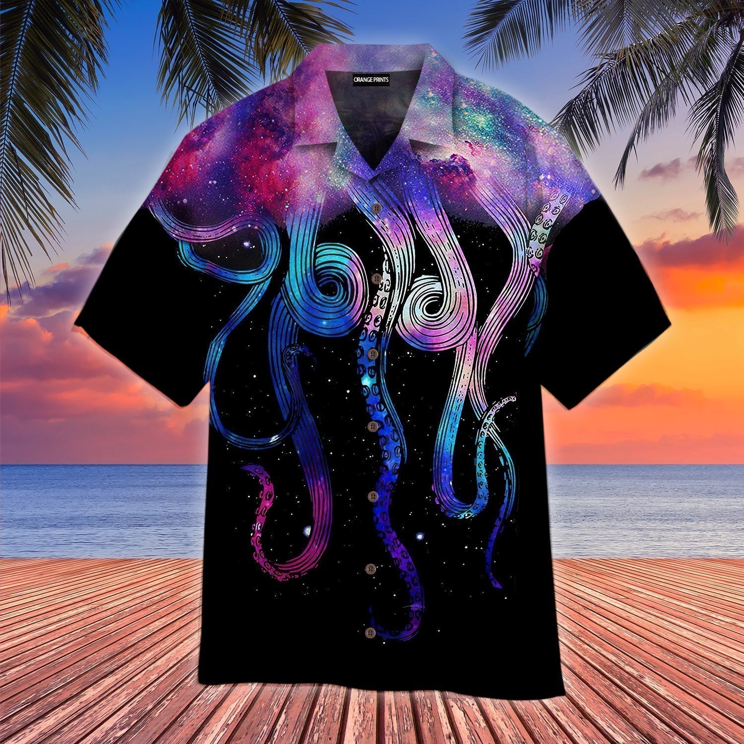 Galaxy Octopus Hawaii Shirt For Men And Women Ha14950