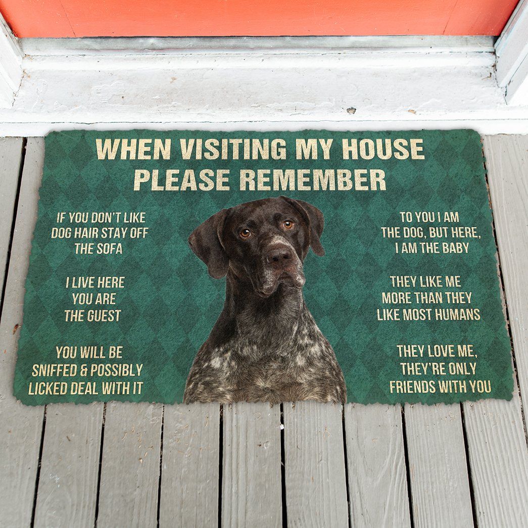 3D Please Remember German Shorthaired Pointers Dog’S House Rules Doormat